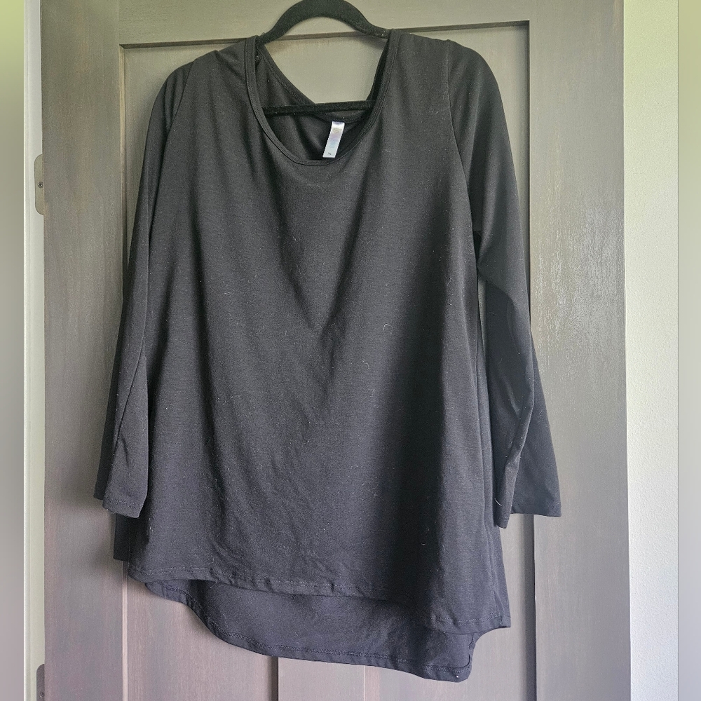 Lularoe (I believe Lynnae) black long sleeve shirt, size XL